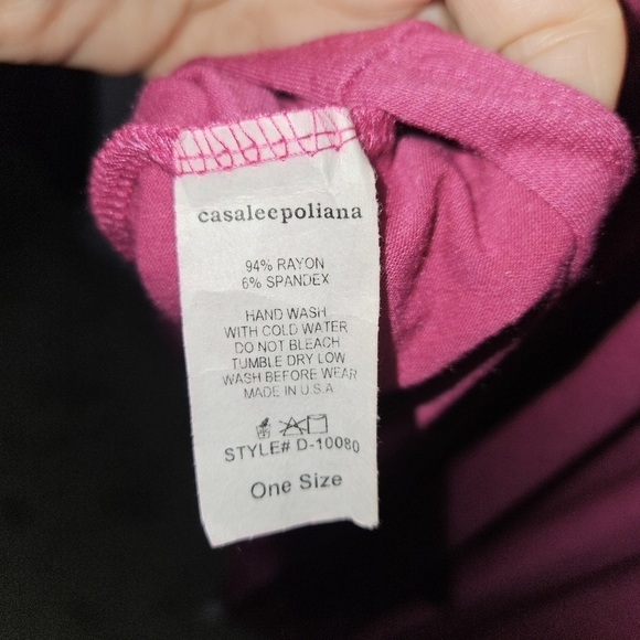 Boutique Women's Pink Cowl Neck Dolman Sleeve Long line Poncho OS - Picture 6 of 8